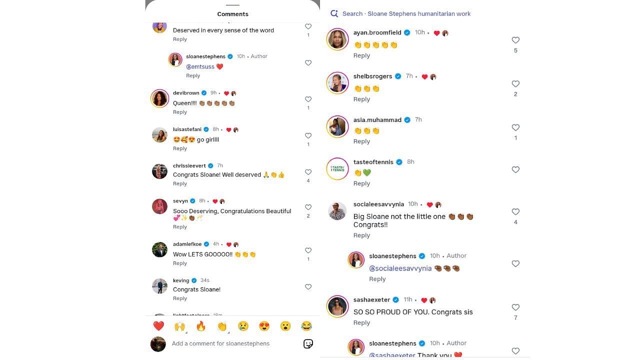 Comments section